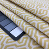 Ming Fret Jacquard Fabric | Yellow / Off White | Heavyweight Upholstery | 54" Wide | By the Yard | Edisto in Honey