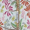 Stamped Palm Tree Fabric | Pink / Green / Red / Brown | Home Decor / Drapery | Linen Like | 54" Wide | By the Yard | Excursion in Dazzle
