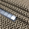 Herringbone Cut Velvet Fabric in Truffle Brown | Heavyweight Upholstery | 54" Wide | By the Yard | Kaleidoscope in Truffle