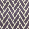 Herringbone Cut Velvet Fabric in Purple | Heavyweight Upholstery | 54" Wide | By the Yard | Kaleidoscope in Vineyard