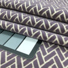 Herringbone Cut Velvet Fabric in Purple | Heavyweight Upholstery | 54" Wide | By the Yard | Kaleidoscope in Vineyard