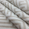 Greek Key Maze Cut Velvet Fabric in Snow White | Heavyweight Upholstery | 54" Wide | By the Yard | Kendall in Snow