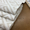 Greek Key Maze Cut Velvet Fabric in Snow White | Heavyweight Upholstery | 54" Wide | By the Yard | Kendall in Snow