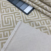Greek Key Maze Cut Velvet Fabric in Wheat | Heavyweight Upholstery | 54" Wide | By the Yard | Kendall in Wheat
