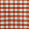 Checked Plaid Fabric in Orange and White | Upholstery / Slipcovers | Medium Weight | 54" Wide | By the Yard | "Marco" Melon