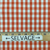 Checked Plaid Fabric in Orange and White | Upholstery / Slipcovers | Medium Weight | 54" Wide | By the Yard | "Marco" Melon