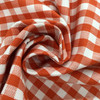 Checked Plaid Fabric in Orange and White | Upholstery / Slipcovers | Medium Weight | 54" Wide | By the Yard | "Marco" Melon