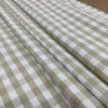 Checked Plaid Fabric in Beige and White | Upholstery / Slipcovers | Medium Weight | 54" Wide | By the Yard | "Marco" Sandpiper