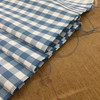 Checked Plaid Fabric in Blue and White | Upholstery / Slipcovers | Medium Weight | 54" Wide | By the Yard | "Marco" Surf