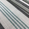 Striped Fabric in Mind Green / Off White / Grey | Upholstery | Heavy Weight | 54" Wide | By the Yard | "Peerless" Slate