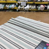 Striped Fabric in Mind Green / Off White / Grey | Upholstery | Heavy Weight | 54" Wide | By the Yard | "Peerless" Slate