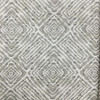 Chenille Fabric | Diamond Design in Off White and Grey | Heavyweight Upholstery | 54" Wide | By the Yard