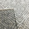 Chenille Fabric | Diamond Design in Off White and Grey | Heavyweight Upholstery | 54" Wide | By the Yard