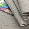 Dove Grey Stitched Diamonds | Pre Quilted Microfiber Fabric | Ultra Heavy Weight Upholstery | 54" Wide | By the Yard | "Maxfield" Platinum