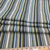 Striped Jacquard Fabric in Blue / Green / White | Upholstery | Heavy Weight | 54" Wide | By the Yard | Filmore in Chambray