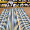 Striped Jacquard Fabric in Blue / Green / White | Upholstery | Heavy Weight | 54" Wide | By the Yard | Filmore in Chambray