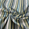 Striped Jacquard Fabric in Blue / Green / White | Upholstery | Heavy Weight | 54" Wide | By the Yard | Filmore in Chambray