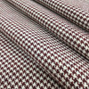 Dark Red and White Houndstooth Fabric | Upholstery |  Heavy Weight | 54" Wide | By the Yard | "Finley" Crimson