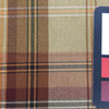 Vintage Plaid Twill Fabric in Tan / Red / Orange | Upholstery / Slipcovers | 54" wide | By The Yard | Winthrop in Vermillion