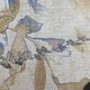 Watercolor Floral | Upholstery Fabric | Beige / Blue / Tan | Fleece-Backed | Heavyweight | 54" Wide | By the Yard | Aryna in Aurora