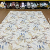 Watercolor Floral | Upholstery Fabric | Beige / Blue / Tan | Fleece-Backed | Heavyweight | 54" Wide | By the Yard | Aryna in Aurora