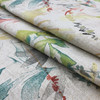 Watercolor Floral | Upholstery Fabric | Beige / Green / Red / Grey | Fleece-Backed | Heavyweight | 54" Wide | By the Yard | Aryna in Lily