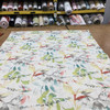 Watercolor Floral | Upholstery Fabric | Beige / Green / Red / Grey | Fleece-Backed | Heavyweight | 54" Wide | By the Yard | Aryna in Lily