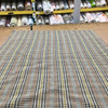 Plaid Jacquard Fabric in Navy Blue / Tan / Brown / White / Green | Upholstery | Heavy Weight | 54" Wide | By the Yard | Cody in Pheasant