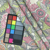 Retro Floral Felt-Backed Fabric | Pink / Green / Orange | Heavyweight Upholstery | 54" Wide | By the Yard | Mystic Charm in Sherbert