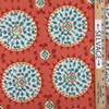 Medallions in Red / Teal / Off White | OUTDOOR Home Decor Fabric | Upholstery | 54" Wide | By the Yard | Dena Designs "Johara" in Watermelon