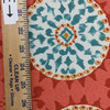 Medallions in Red / Teal / Off White | OUTDOOR Home Decor Fabric | Upholstery | 54" Wide | By the Yard | Dena Designs "Johara" in Watermelon