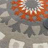 Medallion Jacquard Fabric | Orange / Taupe / Off White / Grey | Heavyweight Upholstery | 54" Wide | By the Yard | Circadia in Quartz