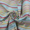 Striped Canvas Fabric in Light Blue / Mustard / Pink / White  | Slipcovers / Upholstery | 100 % Cotton | 54" Wide | By the Yard | Sierra in Caribbean Blue