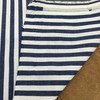 Striped Canvas Fabric in Navy Blue and White | Slipcovers / Upholstery | 100 % Cotton | 54" Wide | By the Yard | Manu in Navy