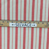 Striped Canvas Fabric in Pink / Coral / Off White | Slipcovers / Upholstery | 100 % Cotton | 54" Wide | By the Yard | Gervase in Persephone