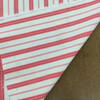 Striped Canvas Fabric in Pink / Coral / Off White | Slipcovers / Upholstery | 100 % Cotton | 54" Wide | By the Yard | Gervase in Persephone