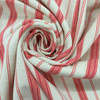 Striped Canvas Fabric in Pink / Coral / Off White | Slipcovers / Upholstery | 100 % Cotton | 54" Wide | By the Yard | Gervase in Persephone