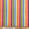Colorful Striped Fabric | Pink / Green / Blue / Yellow / Orange | Home Decor / Drapery | 54" Wide | By the Yard | Sami in Multi