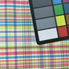 Plaid Canvas Fabric in Blue / Pink / Green / Yellow | Slipcovers / Upholstery | 100 % Cotton | 54" Wide | By the Yard | Sirena in Coral Sea