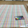 Plaid Canvas Fabric in Blue / Pink / Green / Yellow | Slipcovers / Upholstery | 100 % Cotton | 54" Wide | By the Yard | Sirena in Coral Sea
