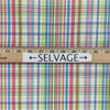 Plaid Canvas Fabric in Blue / Pink / Green / Yellow | Slipcovers / Upholstery | 100 % Cotton | 54" Wide | By the Yard | Sirena in Coral Sea