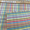 Plaid Canvas Fabric in Blue / Pink / Green / Yellow | Slipcovers / Upholstery | 100 % Cotton | 54" Wide | By the Yard | Sirena in Coral Sea