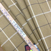 Twill Windowpane Plaid Fabric | Mustard Yellow / Off White / Brown | Upholstery and Slipcovers | Medium Weight | 54" Wide | By the Yard | "San Francis" Dijon