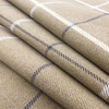 Twill Windowpane Plaid Fabric | Mustard Yellow / Off White / Brown | Upholstery and Slipcovers | Medium Weight | 54" Wide | By the Yard | "San Francis" Dijon