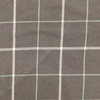 Windowpane Plaid Fabric in Brown / Off White / Mint Green | Upholstery / Slipcovers | Medium Weight | 54" Wide | By the Yard