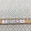 Geometric Design Fabric in Powder Blue and Off White  | Upholstery | Heavyweight | 54" Wide | By the Yard | Leego in Miox