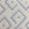 Geometric Design Fabric in Powder Blue and Off White  | Upholstery | Heavyweight | 54" Wide | By the Yard | Leego in Miox