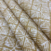 Batik Diamond Geometric Fabric | Mustard Yellow and Off-White |  Home Decor / Drapery | 54" Wide | By the Yard | Kalimba in Mustard
