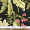 Tropical Waverly in Black / Green | OUTDOOR Home Decor Fabric | Upholstery | 54" Wide | By the Yard | Waverly "Wailea Coast" Ebony