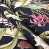 Tropical Waverly in Black / Green | OUTDOOR Home Decor Fabric | Upholstery | 54" Wide | By the Yard | Waverly "Wailea Coast" Ebony